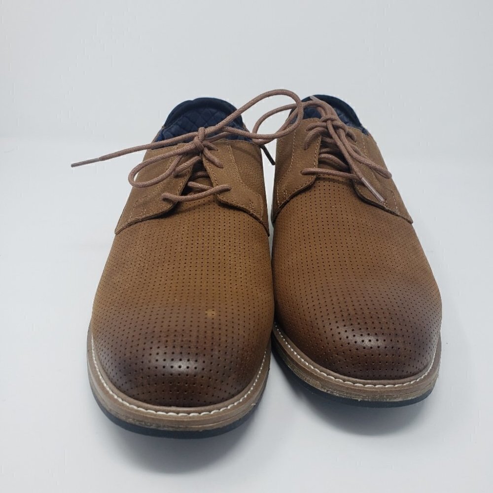 DR. SCHOLL'S Cash Perforated Brown Leather Oxfords - Picture 6 of 10